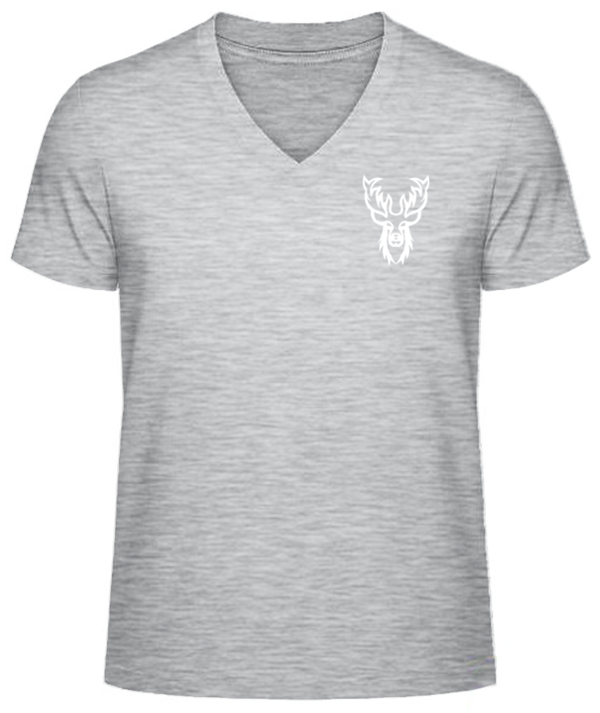 Cavilos - V-Neck Shirt Logo klein weiß